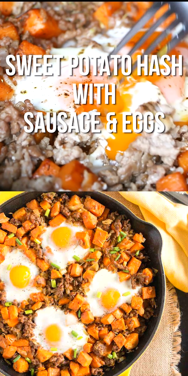 Sweet Potato Hash with Sausage and Eggs -   17 healthy recipes Quick brunch food ideas