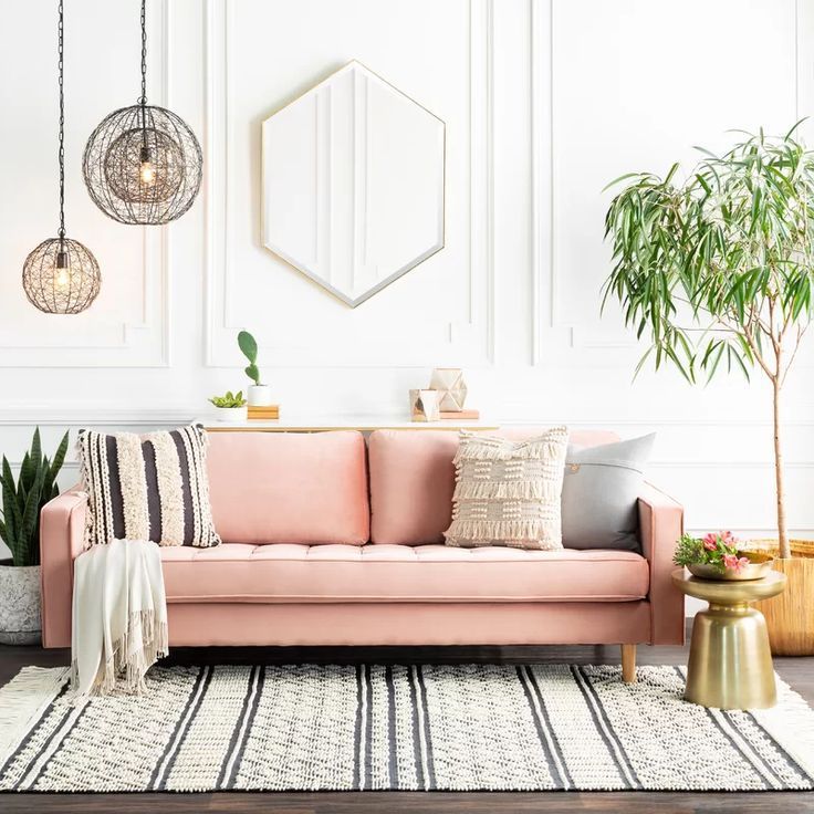 Ilene Cotton Striped Throw Pillow -   17 living room decor Pink ideas