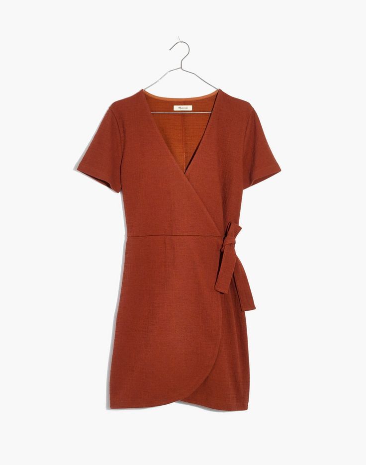 Texture & Thread Short-Sleeve Side-Tie Dress -   17 wrap dress 2018 ideas