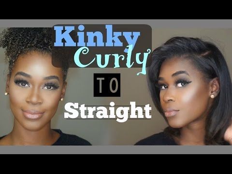 Step By Step Kinky Curly to Straight Blowout Tutorial on 4a hair! -   18 black hair Tutorial ideas