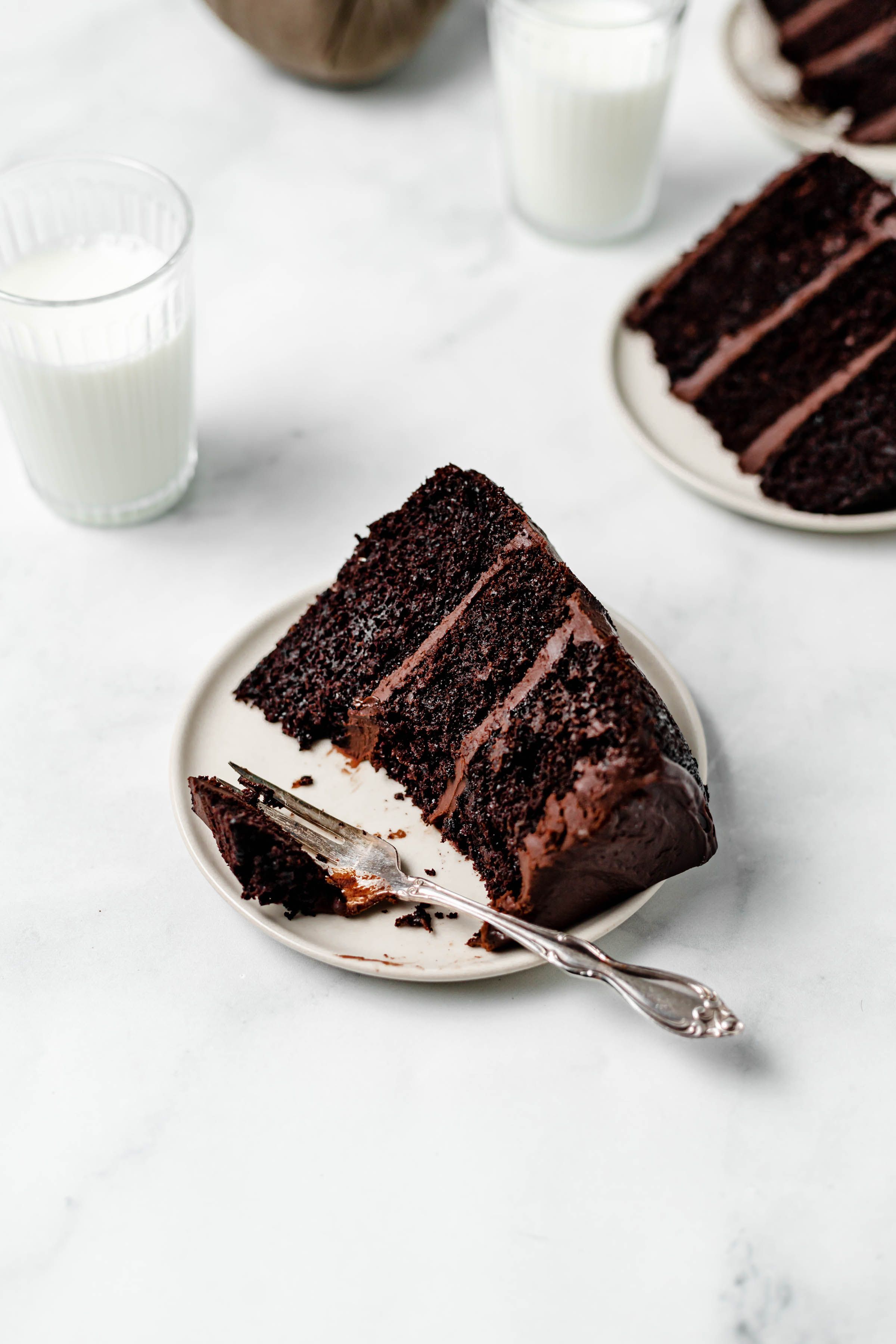 Perfect Triple Layer Chocolate Cake - Baked Ambrosia -   18 chocolate cake Aesthetic ideas