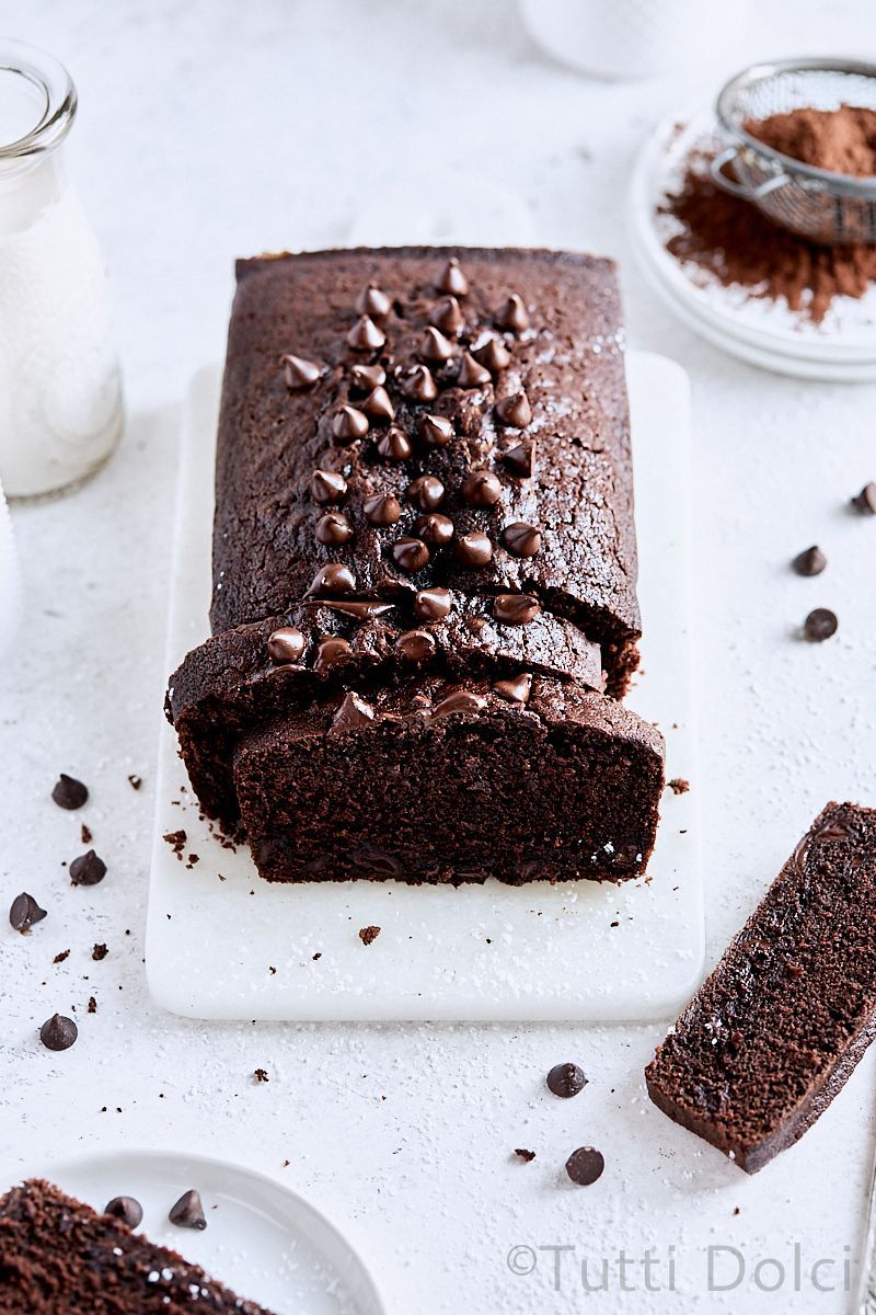 Triple Chocolate Loaf Cake -   18 chocolate cake Aesthetic ideas