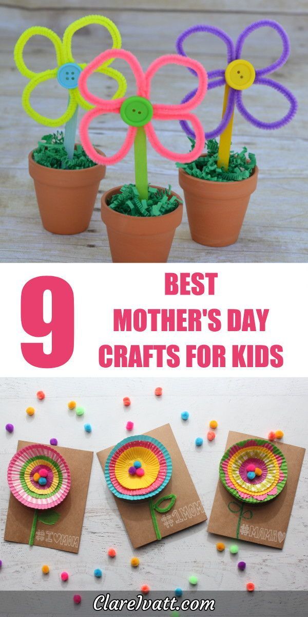 9 Best Mothers Day Crafts For Kids -   18 diy projects For Mom kids ideas