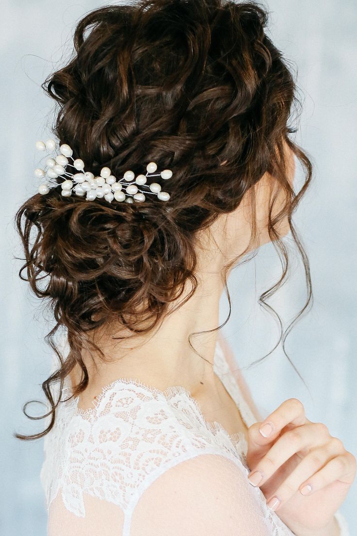 Ivory Bridal Hair Comb, Bridal Pearl Hairpiece, Pearl Hair comb, Bridal pearl headpiece, Ivory silve -   18 hair Bridesmaid how to ideas