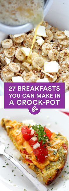 27 Easy Breakfasts You Can Make in a Crock-Pot -   18 healthy recipes For School crock pot ideas