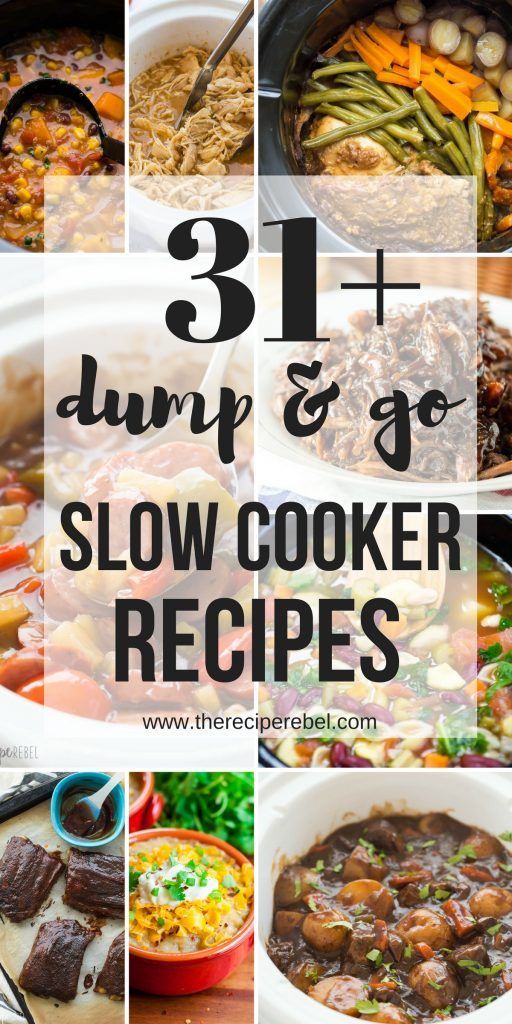 19 Dump and Go Slow Cooker Recipes (Crock Pot Dump Meals) -   18 healthy recipes For School crock pot ideas