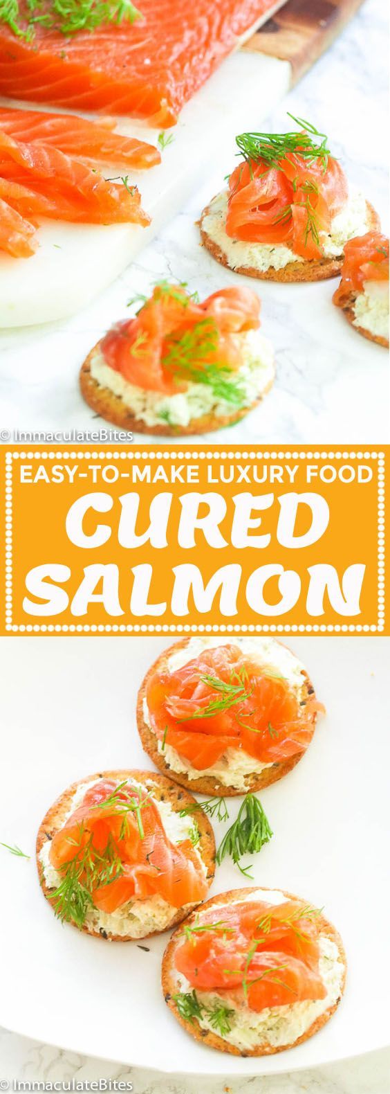 Cured Salmon Gravlax - Immaculate Bites -   18 healthy recipes Salmon appetizers ideas