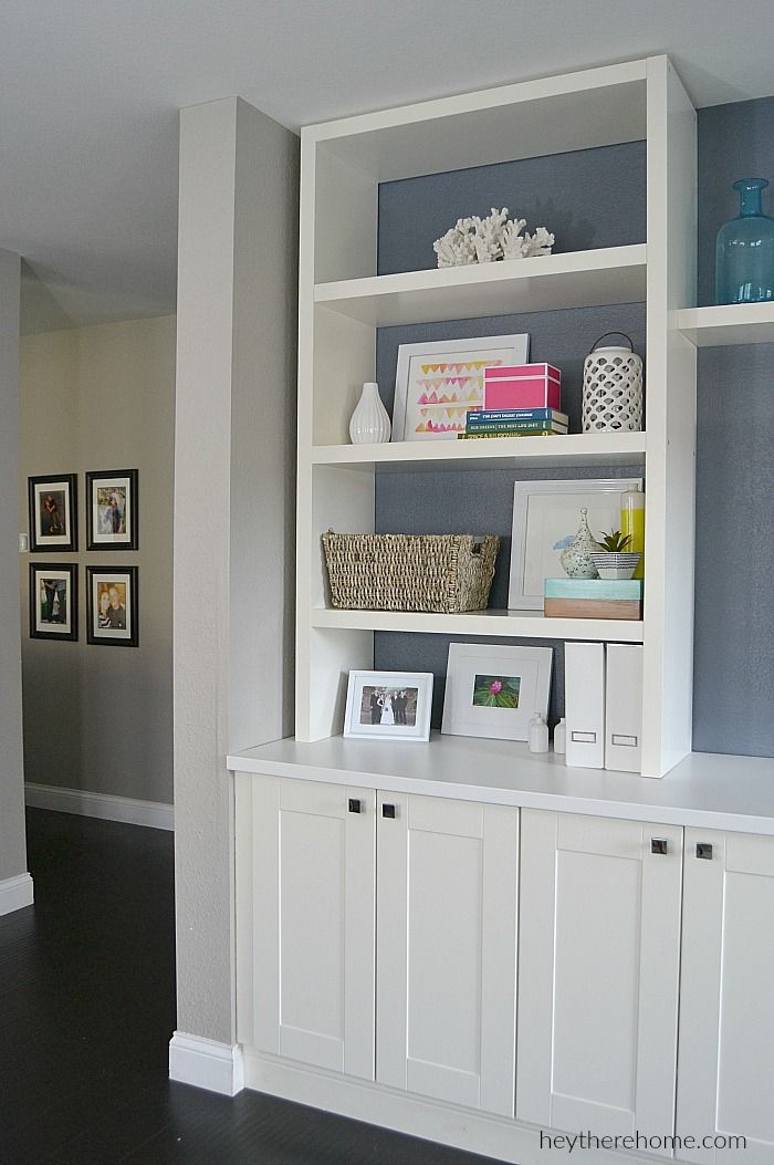 IKEA DIY built in hack using IKEA cabinets and shelves -   18 room decor Ikea kitchens ideas