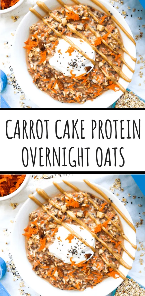 Protein Overnight Oats - Carrot Cake Collagen Oatmeal Recipe | Hello Spoonful -   19 cake Healthy overnight oats ideas