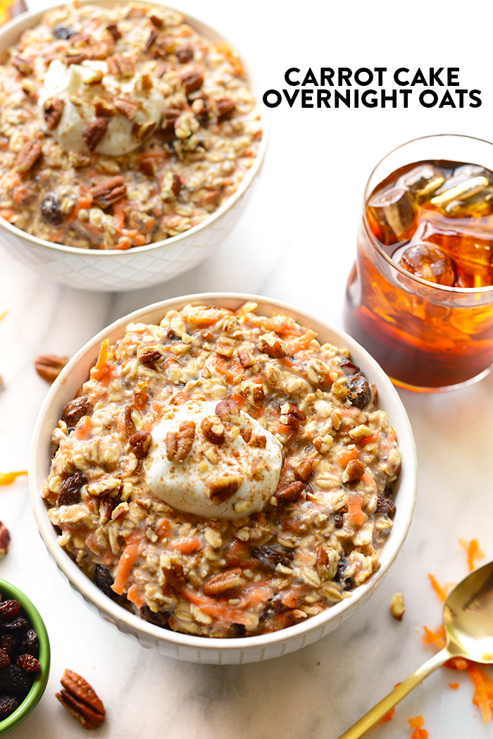 Carrot Cake Overnight Oats - Fit Foodie Finds -   19 cake Healthy overnight oats ideas