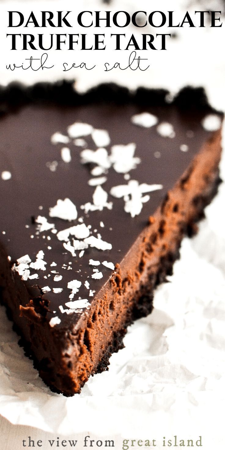 Dark Chocolate Truffle Tart -   19 desserts Sweets simple ideas