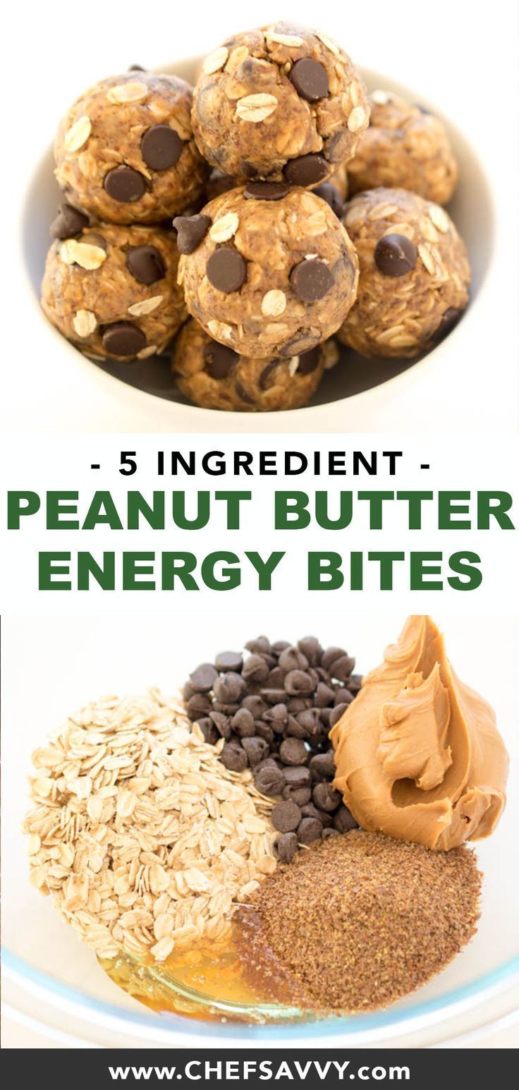 5 Ingredient Peanut Butter Energy Bites (VIDEO) - Chef Savvy -   19 healthy recipes Snacks on the go ideas