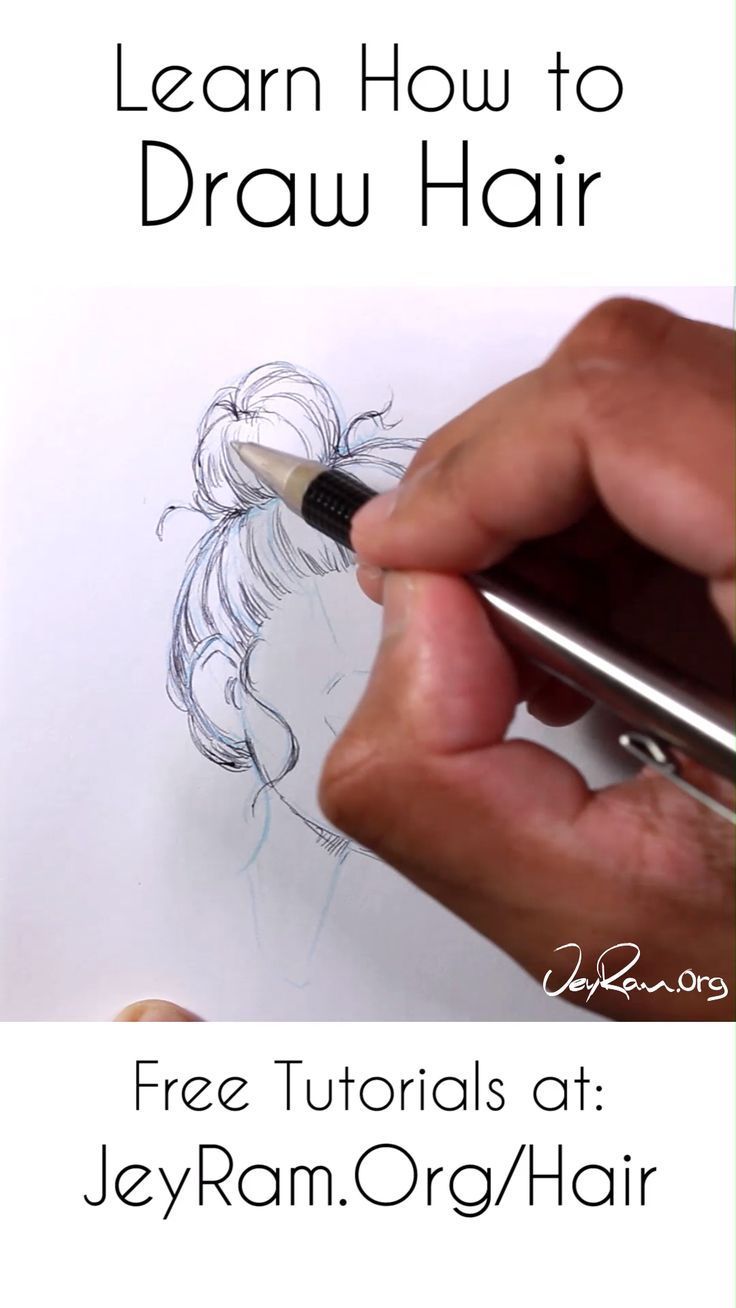 How to Draw Hair in a Bun: Easy Tutorial for Beginners  — JeyRam : Anime Drawings & Sketches -   10 hairstyles Bun drawing ideas