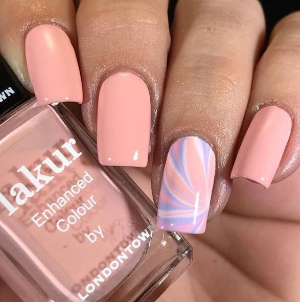 Peach Please -   11 coral wedding Nails ideas