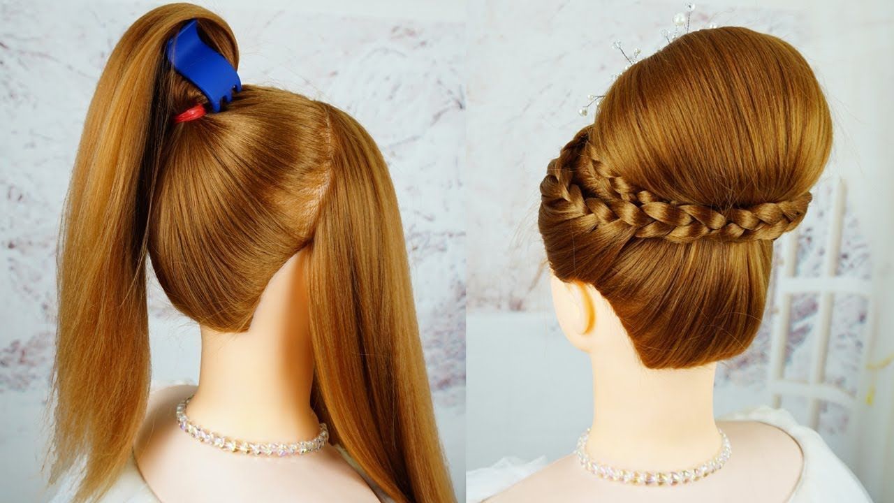 Lace Fishtail Bun Hairstyle - French Braid Bun Hairstyle | Party Hairstyle | Updo Hairstyle -   12 hairstyles Semirecogido paso a paso ideas