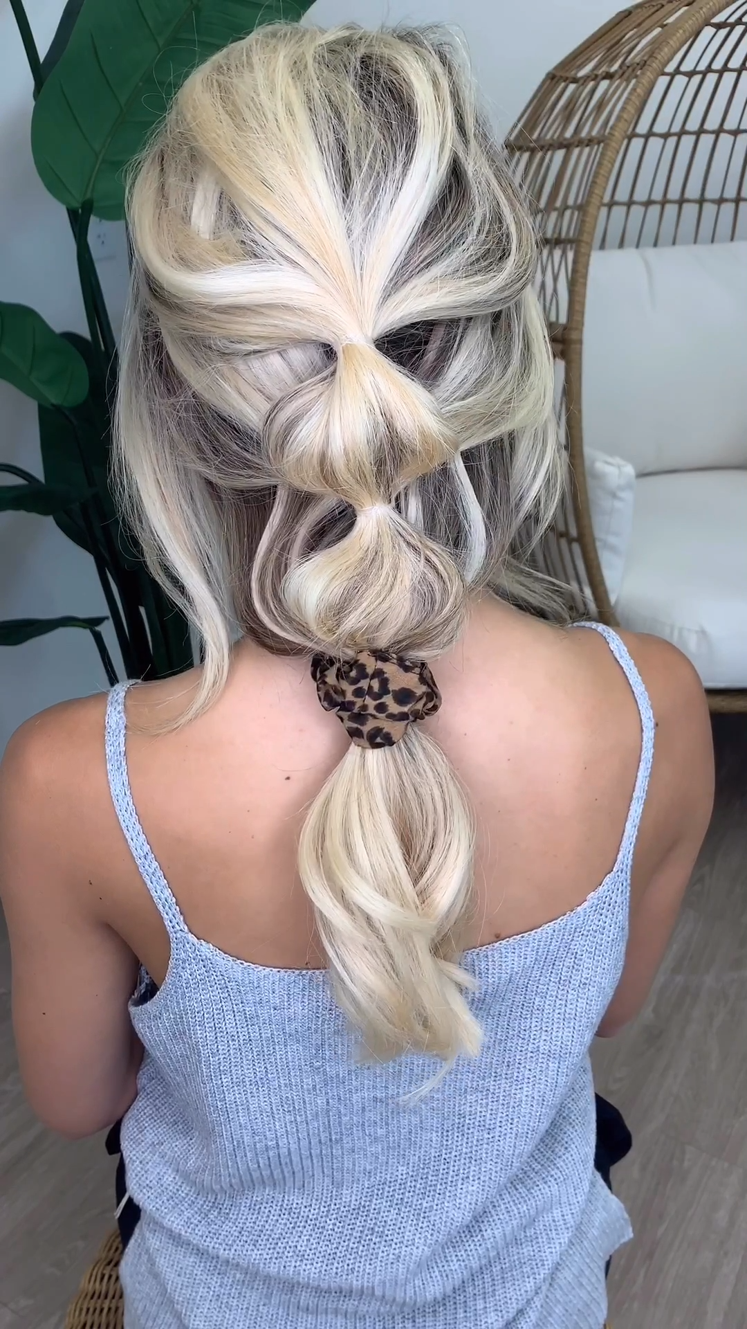 Easy Bubble Braid with Scrunchie -   13 hairstyles Braided tutorial ideas
