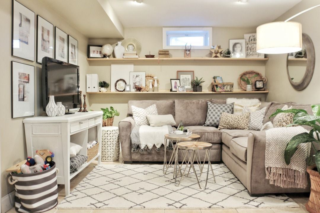 Cozy Basement Family Room Reveal - Made by Carli -   14 basement planting Room ideas