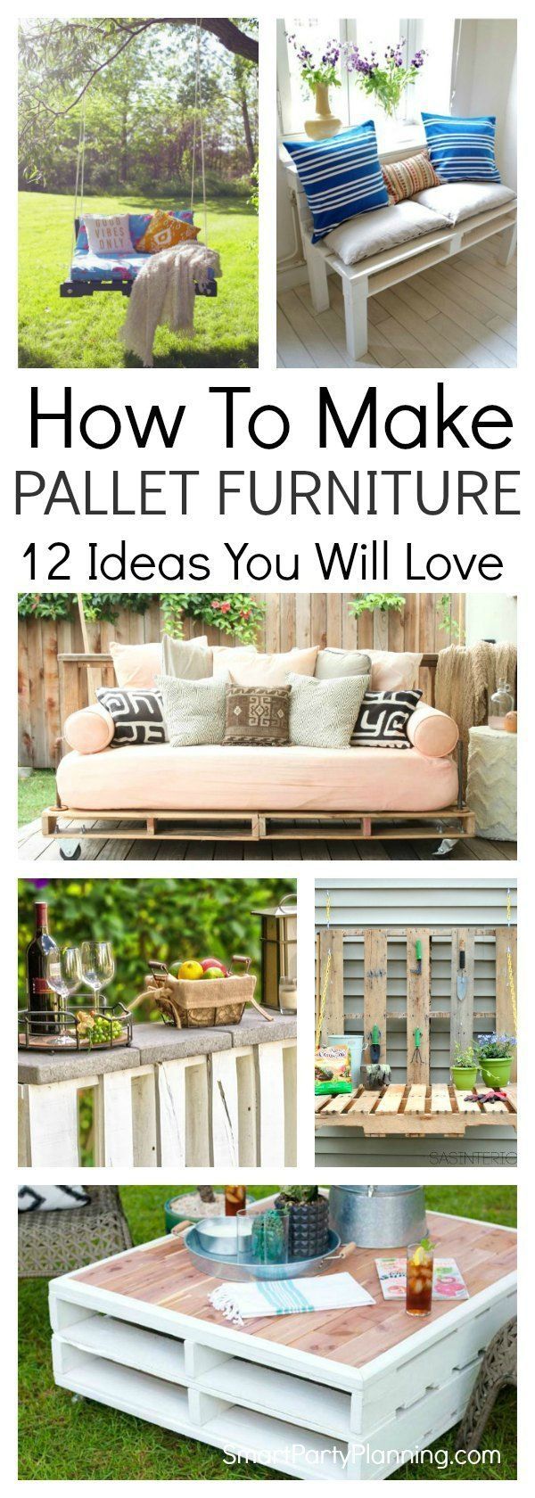 How To Make Pallet Furniture. 12 Ideas You Will Love -   14 diy projects With Pallets how to make ideas