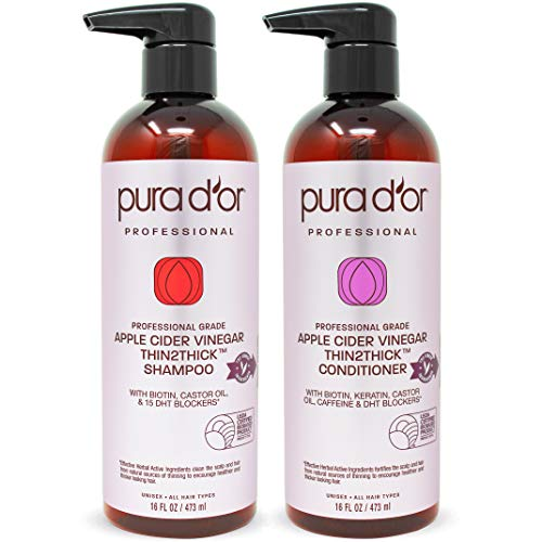 PURA D'OR Apple Cider Vinegar Thin2Thick Set Shampoo & Best Offer - LuxClout.com -   14 hair Thin apple cider ideas