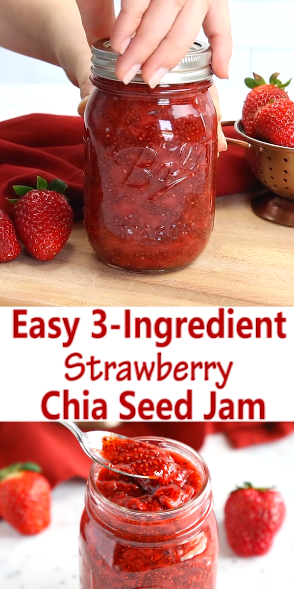 Easy 3-Ingredient Strawberry Chia Seed Jam -   14 healthy recipes Clean 3 ingredients ideas