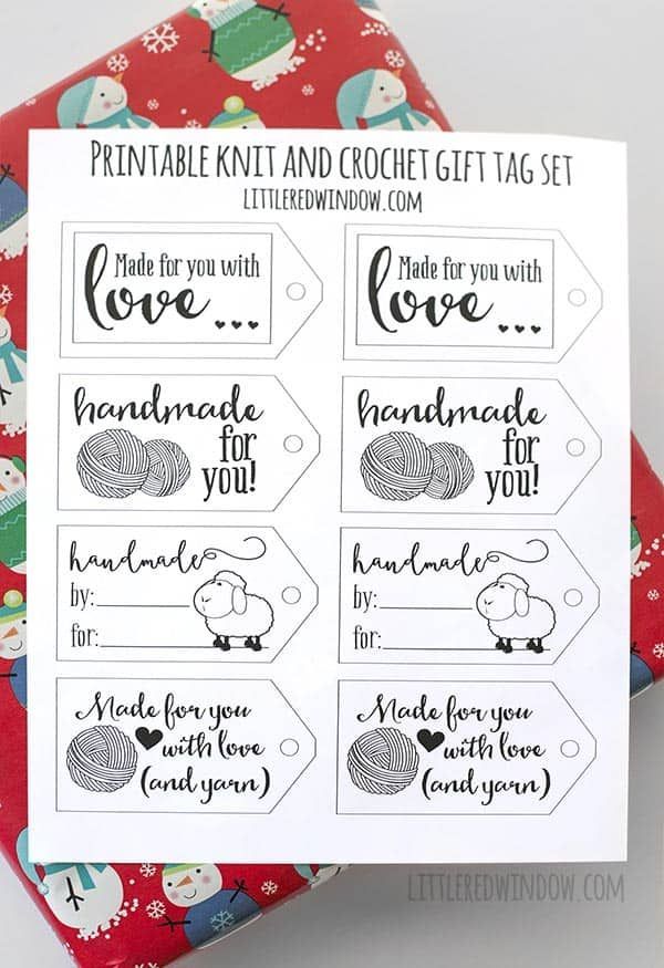 Printable Gift Tags for Knitting and Crochet - Little Red Window -   14 knitting and crochet Gifts free printable ideas