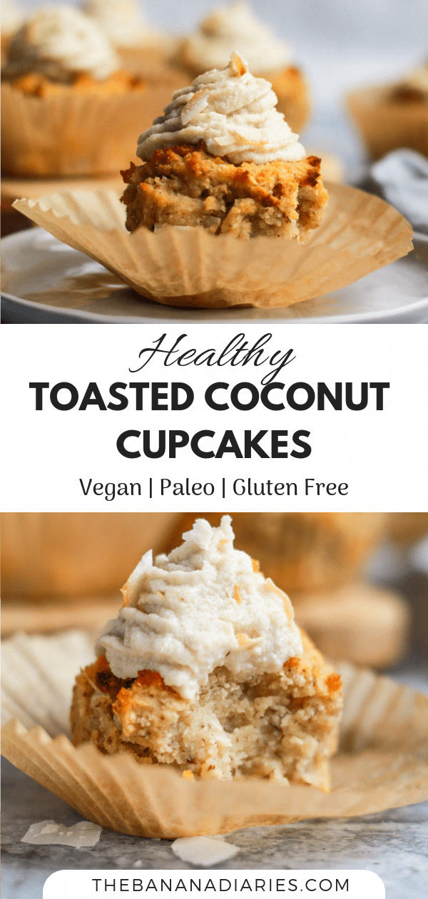 Healthy Coconut Cupcakes {Paleo, Vegan, Grain Free} - The Banana Diaries -   15 desserts Healthy coconut ideas