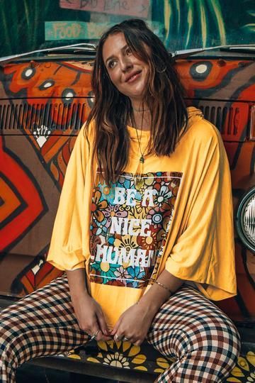 Be a Nice Human Sunset Hoodie -   15 DIY Clothes Hipster hippie ideas