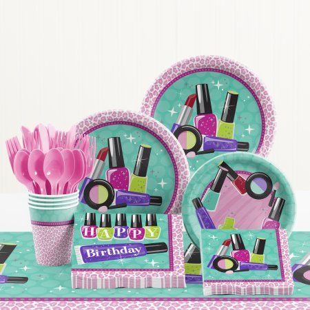 Sparkle Spa Birthday Party Supplies Kit - Walmart.com -   15 makeup Party kids ideas