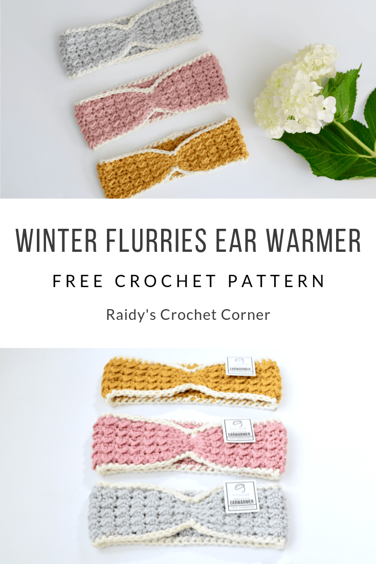 Winter Flurries Ear Warmer - Free Crochet Pattern -   16 DIY Clothes Winter ear warmers ideas