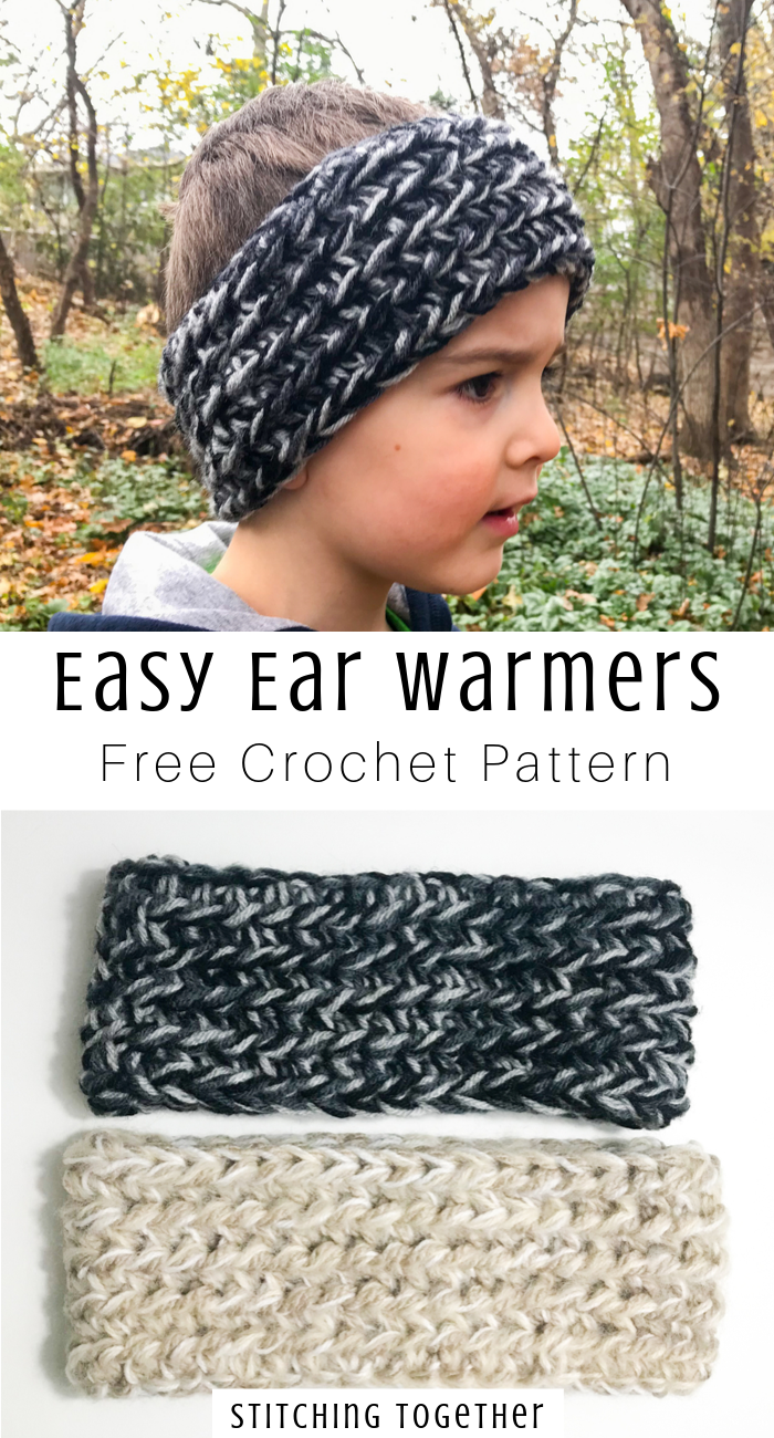 Super Easy Chunky Crochet Ear Warmer Pattern | Stitching Together -   16 DIY Clothes Winter ear warmers ideas
