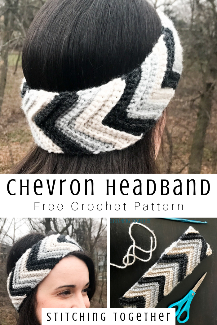 Gray Skies Crochet Chevron Headband | Stitching Together -   16 DIY Clothes Winter ear warmers ideas