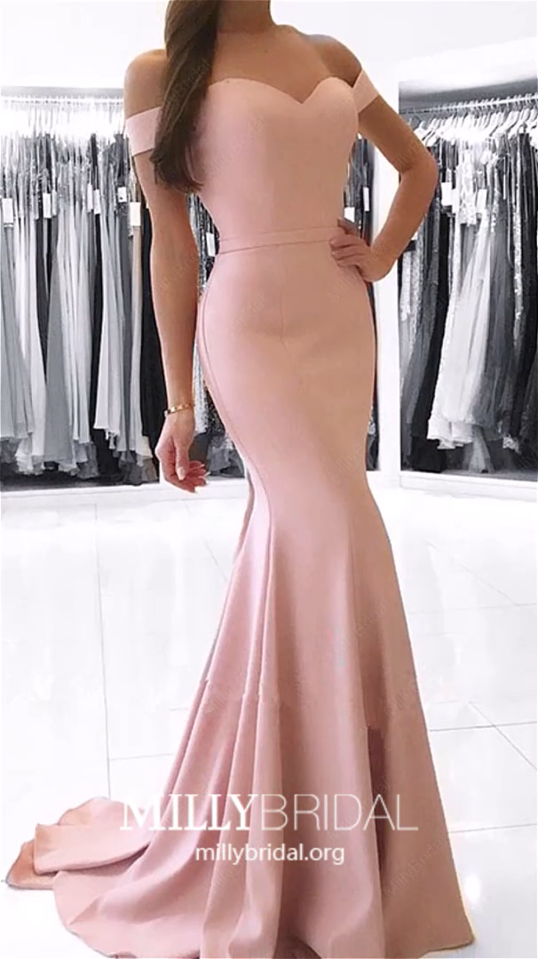 Long Formal Dresses Pink, Mermaid Prom Dresses 2020, Off-the-shoulder Wedding Party Dresses Unique -   16 dress For Teens long ideas