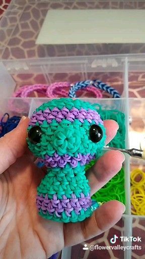 Rubberband Seahorse - Rainbow Loom -   16 fabric crafts For Kids tips ideas
