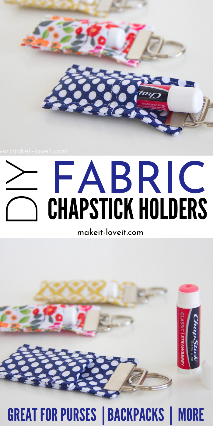 Fabric Chapstick Holders -   16 fabric crafts For Kids tips ideas