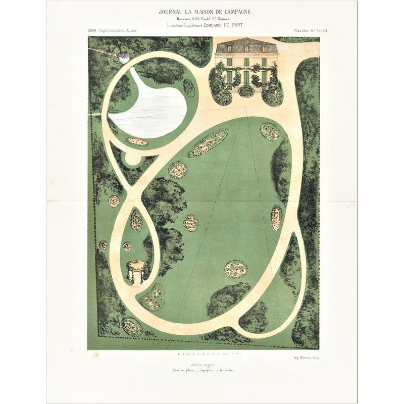 1884 Matted French Architecture Garden Landscape-Victor Petit -   16 garden design Architecture landscaping ideas