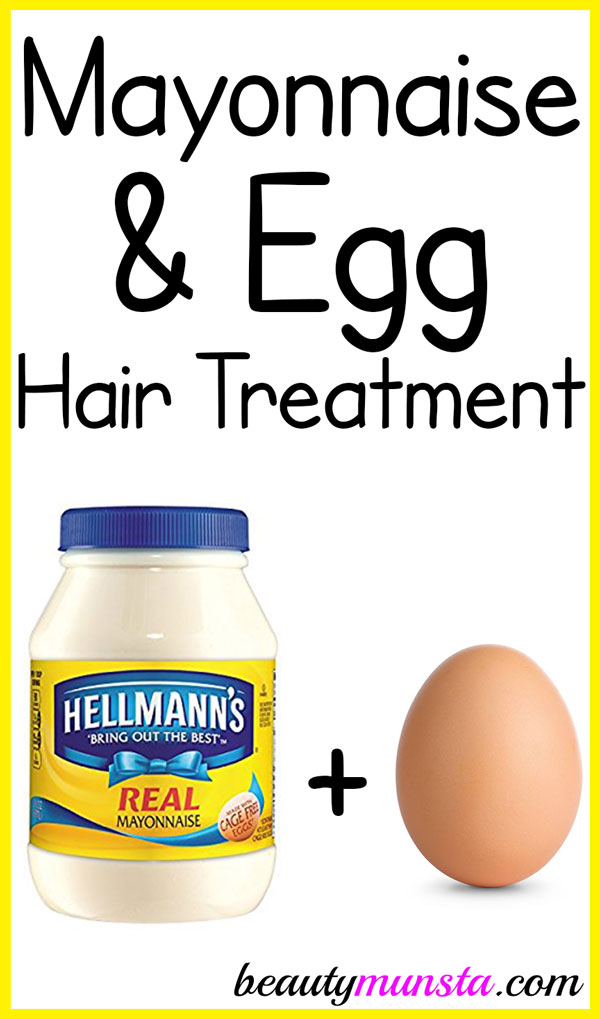 Mayonnaise and Egg Treatment for Hair - beautymunsta - free natural beauty hacks and more! -   16 hair Treatment frizzy ideas