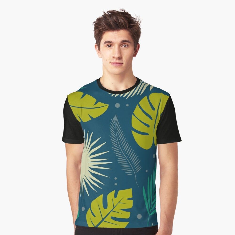 'Tropical botanical plant pattern print' Graphic T-Shirt by JTCPrintsUK -   16 plants Pattern fashion ideas