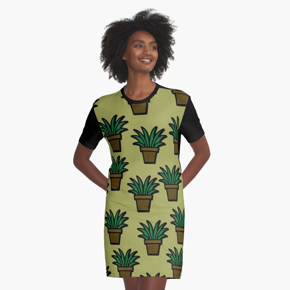 'Plant Pattern' Graphic T-Shirt Dress by NoMonkeyB -   16 plants Pattern fashion ideas