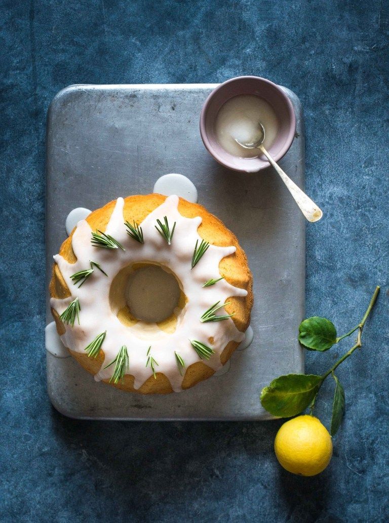 Lemon & Rosemary Bundt Cake -   17 cake Lemon photography ideas