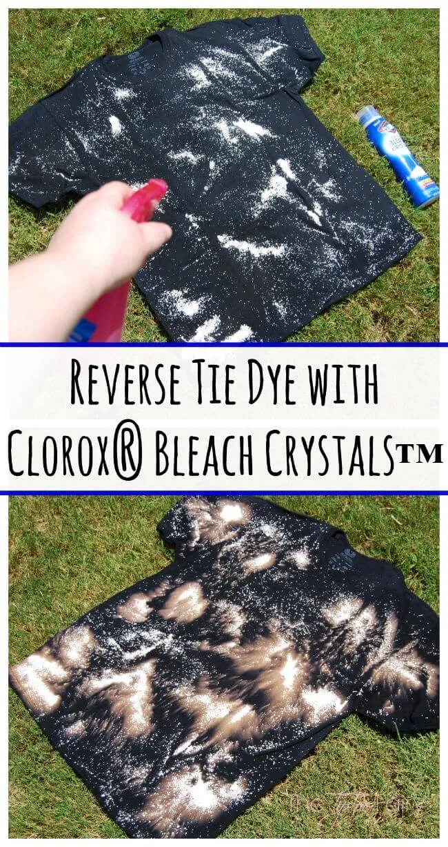 Reverse Tie-Dye Tutorial with Clorox® Bleach Crystalsв„ў | The TipToe Fairy -   17 DIY Clothes Bleach patterns ideas