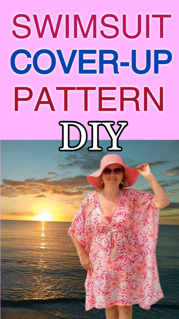 How to sew a swimsuit cover-up and make a pattern right on the fabric -   17 DIY Clothes Videos plus size ideas