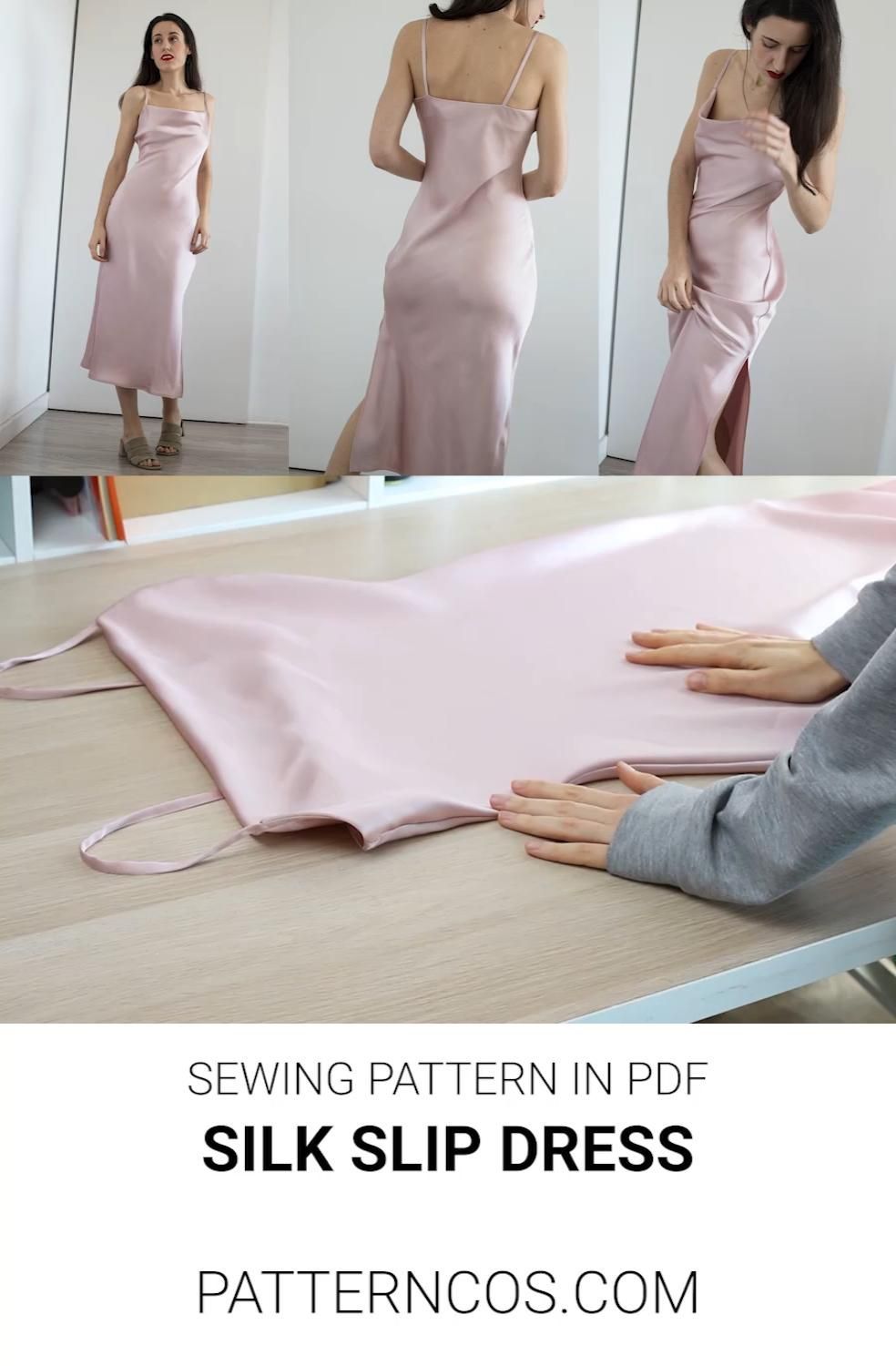 Silk slip dress sewing pattern in PDF -   17 DIY Clothes Videos plus size ideas