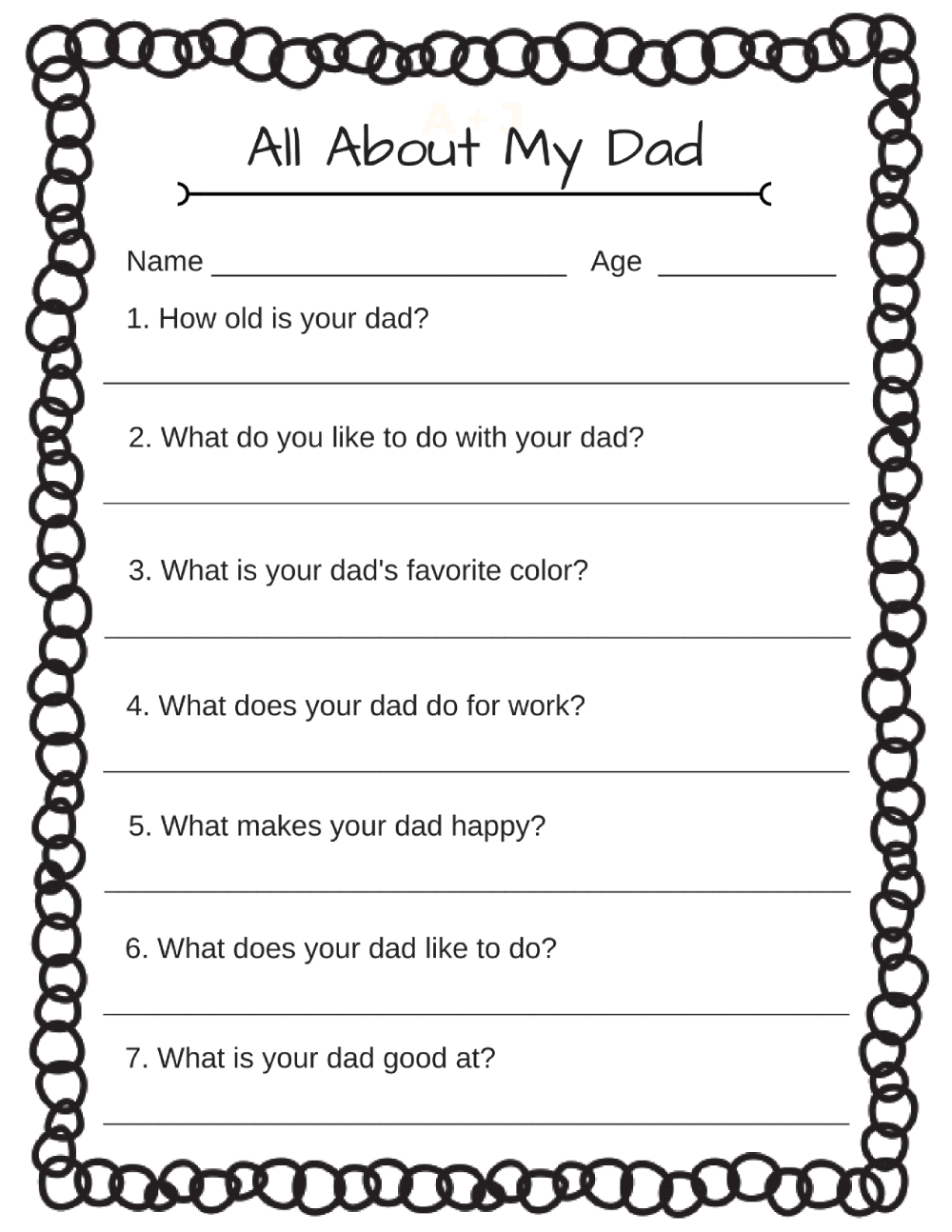 Easy DIY Father's Day Gift: Interview with the Kids! -   17 diy father’s day gifts ideas
