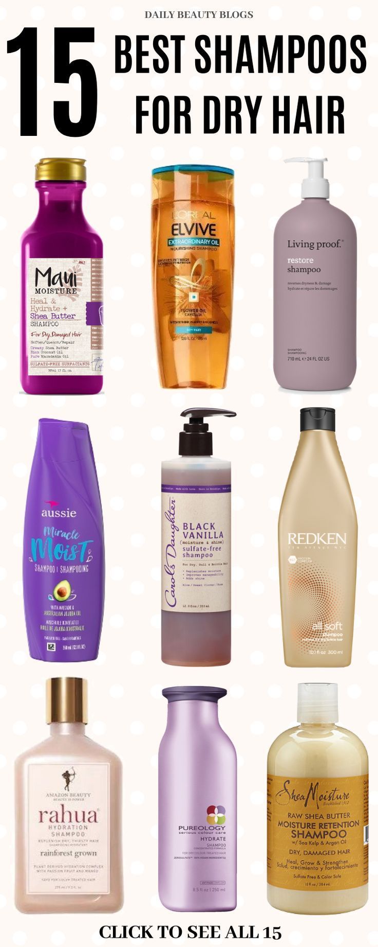 Daily Beauty Blogs – 15 BEST SHAMPOOS FOR DRY HAIR -   17 hair Products frizzy ideas