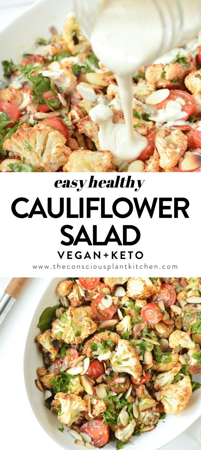 Roasted Cauliflower salad - The Conscious Plant Kitchen -   17 healthy recipes Cauliflower vegans ideas