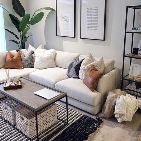 neutral living room -   17 room decor Cute couch ideas