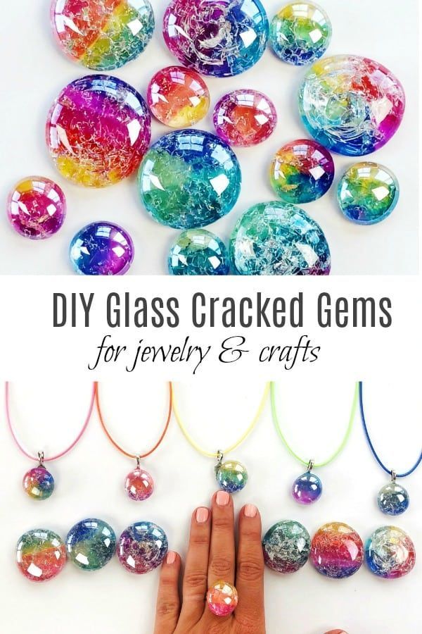DIY Glass Cracked Gems and Stones Jewelry • Color Made Happy -   18 diy projects Awesome nail polish ideas