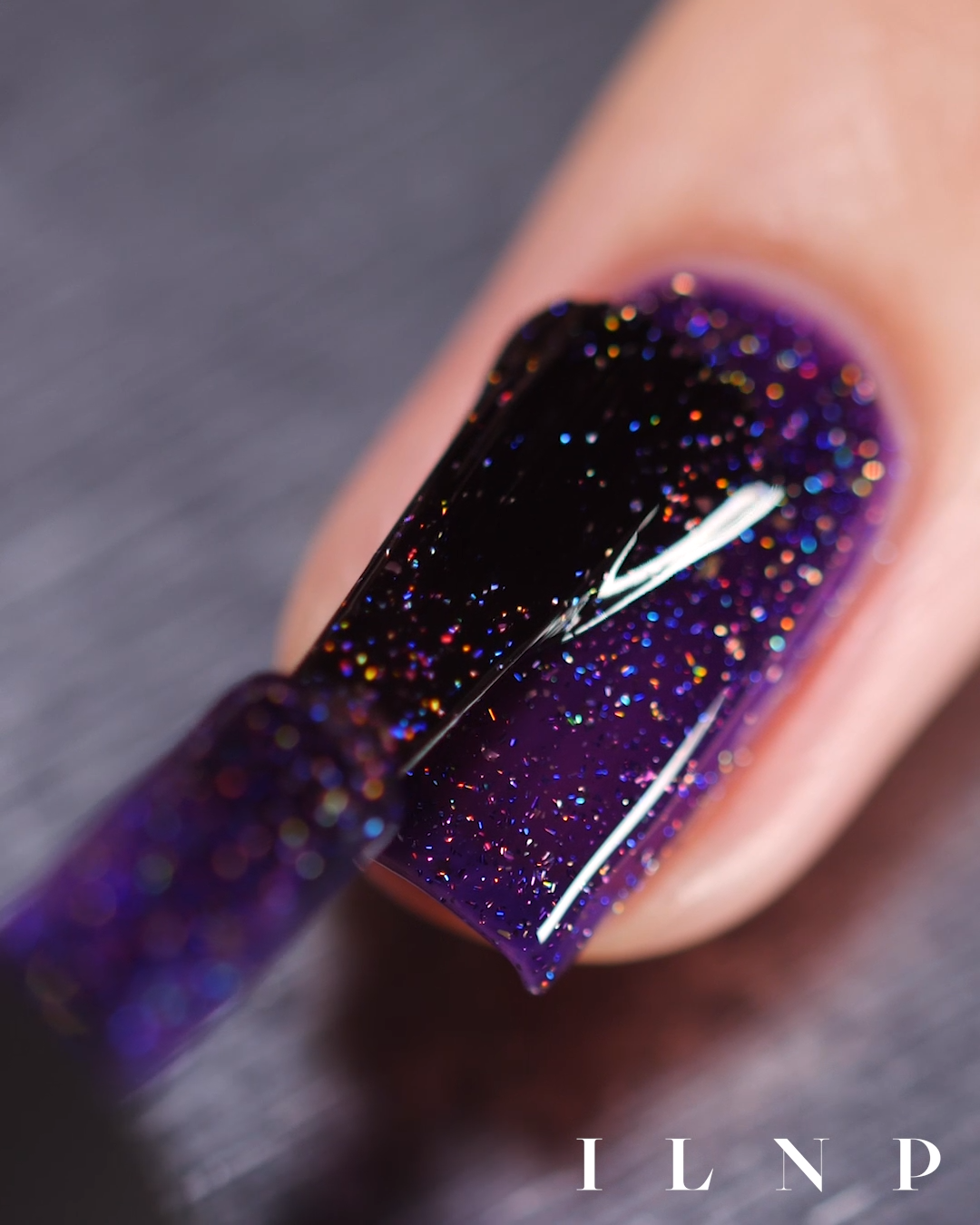 ILNP Vanity, deep purple holographic swatch video -   18 diy projects Awesome nail polish ideas