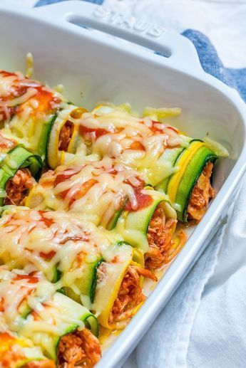 Zucchini Chicken Enchilada Roll-Ups -   18 healthy recipes For Weight Loss clean eating ideas