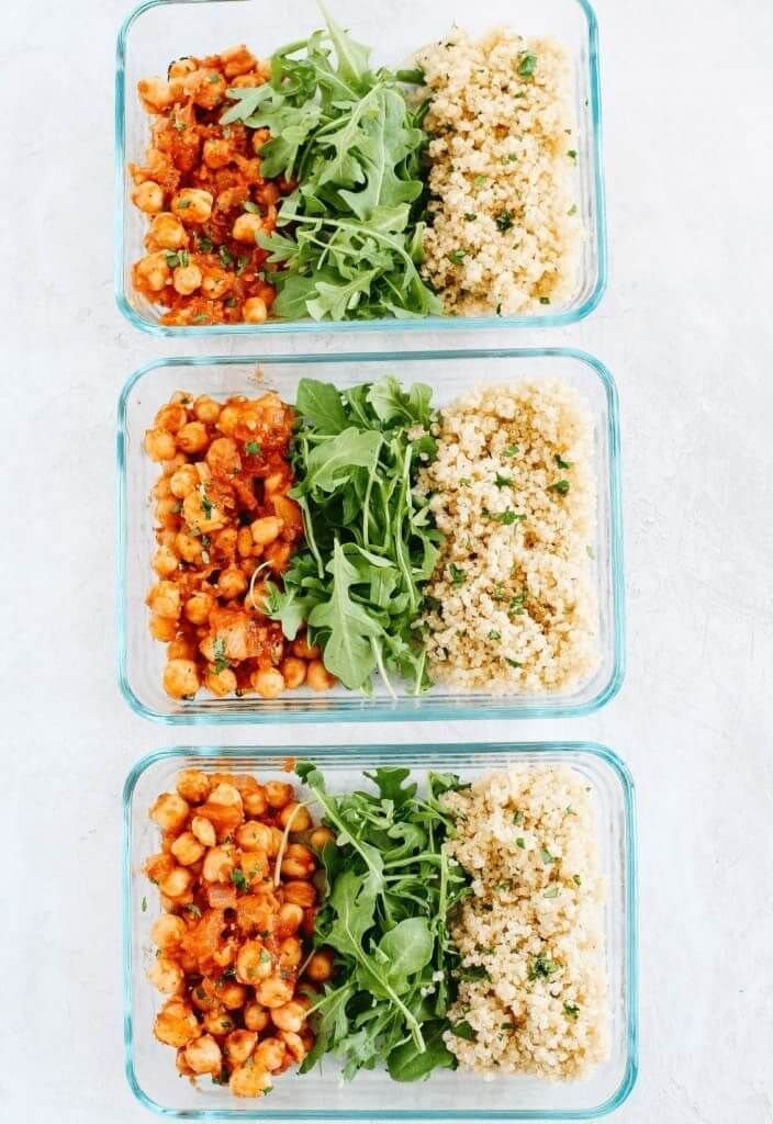 Spicy Chickpea Quinoa Bowls (Meal Prep) - Eat Yourself Skinny -   18 healthy recipes For Weight Loss clean eating ideas
